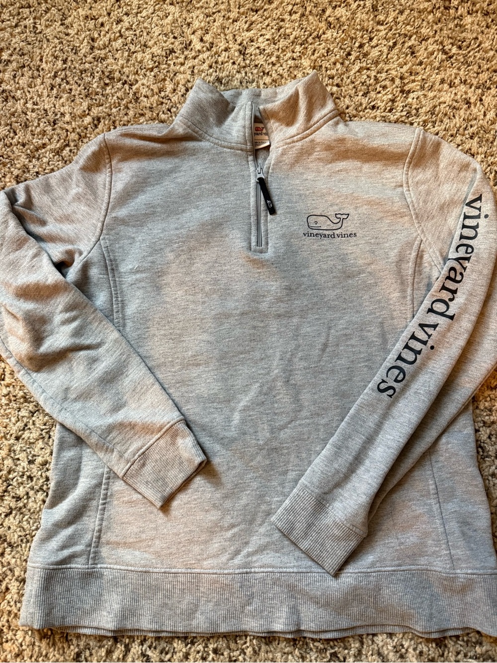 Vineyard Vines Light Gray Half-Zip Pullover